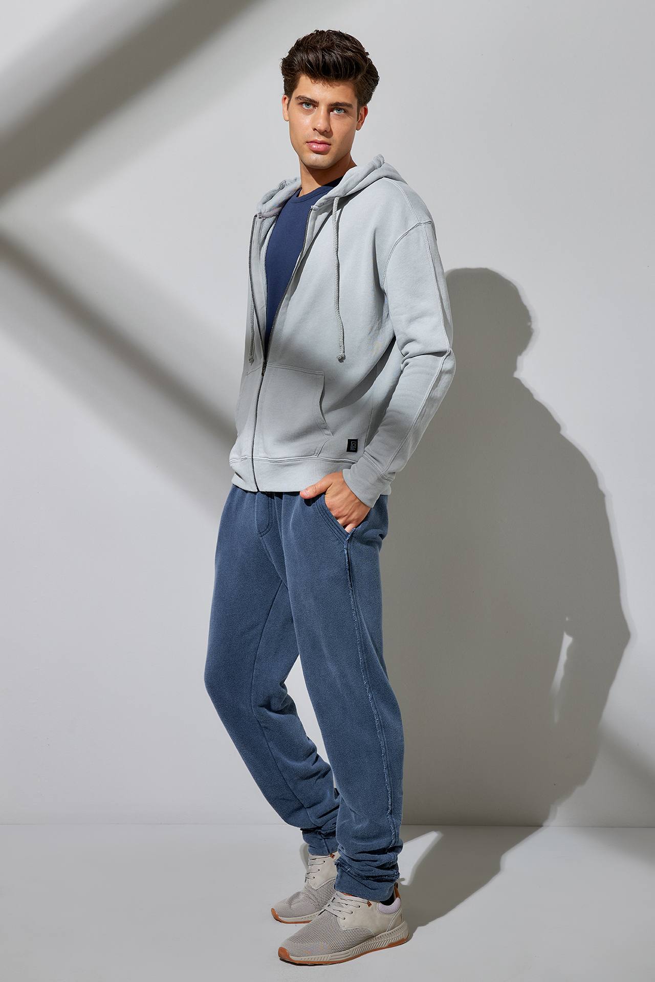 DROPSHOULDER LOOSE KNIT F-ZIP