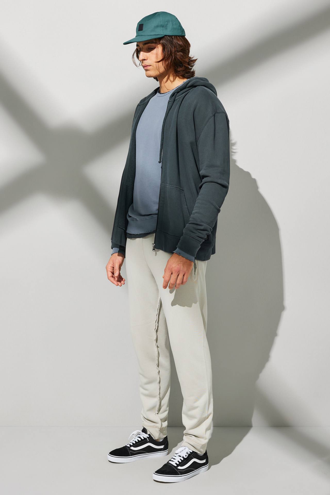 DROPSHOULDER LOOSE KNIT F-ZIP