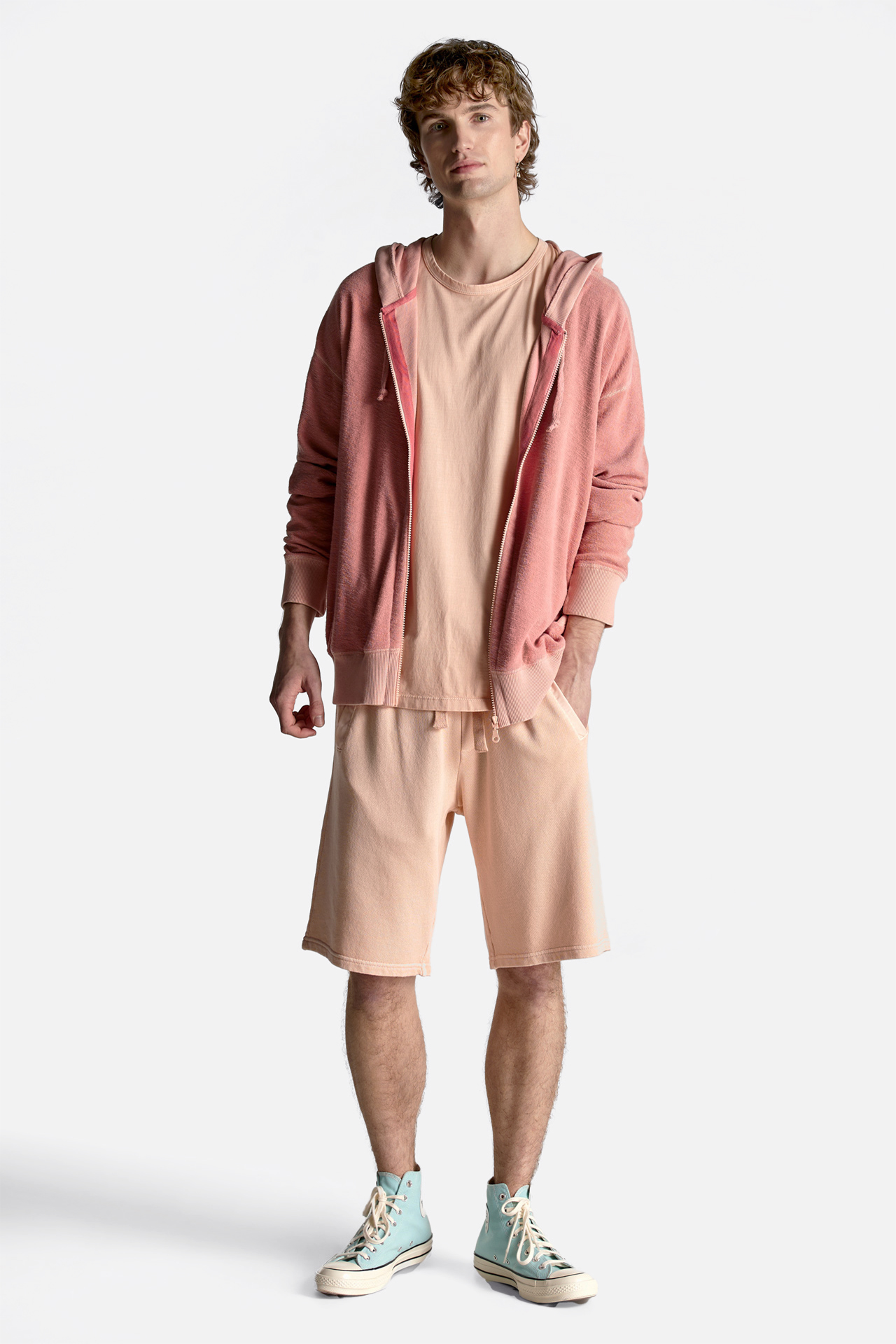 Terry Towel With Rib Detail FULL ZIP