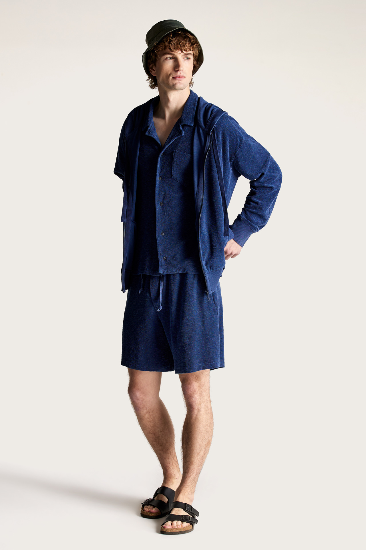 Terry Towel With Rib Detail FULL ZIP