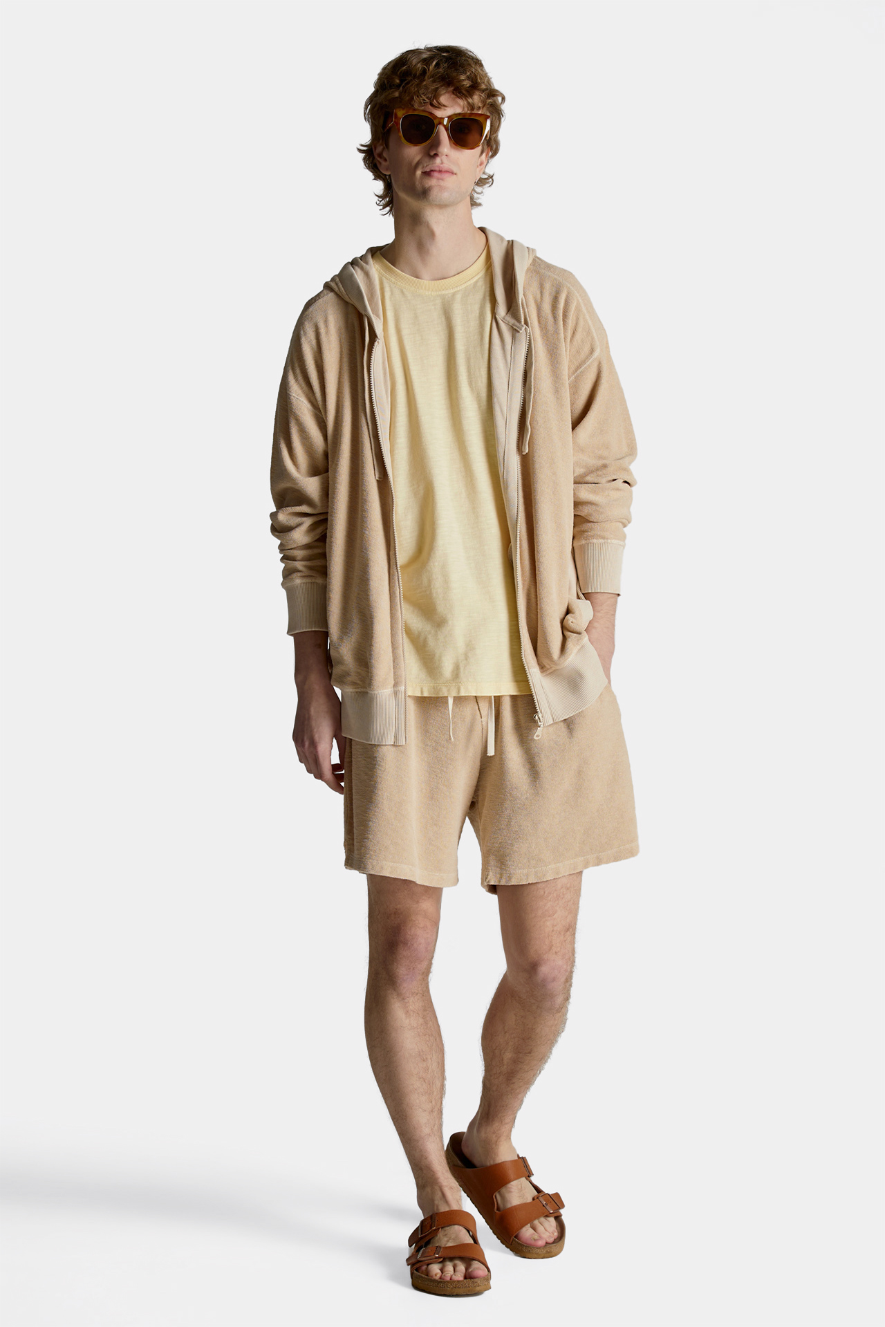 Terry Towel With Rib Detail FULL ZIP