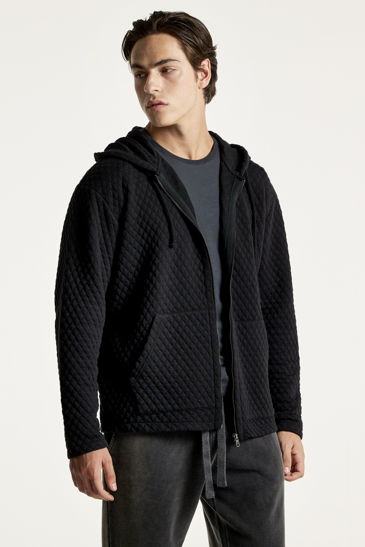 Quilted Regular Fit Full Zip