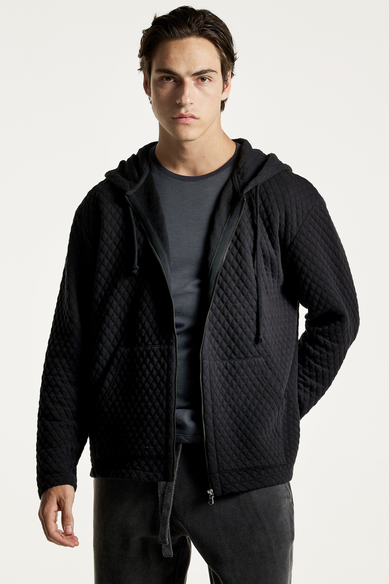 Quilted Regular Fit Full Zip