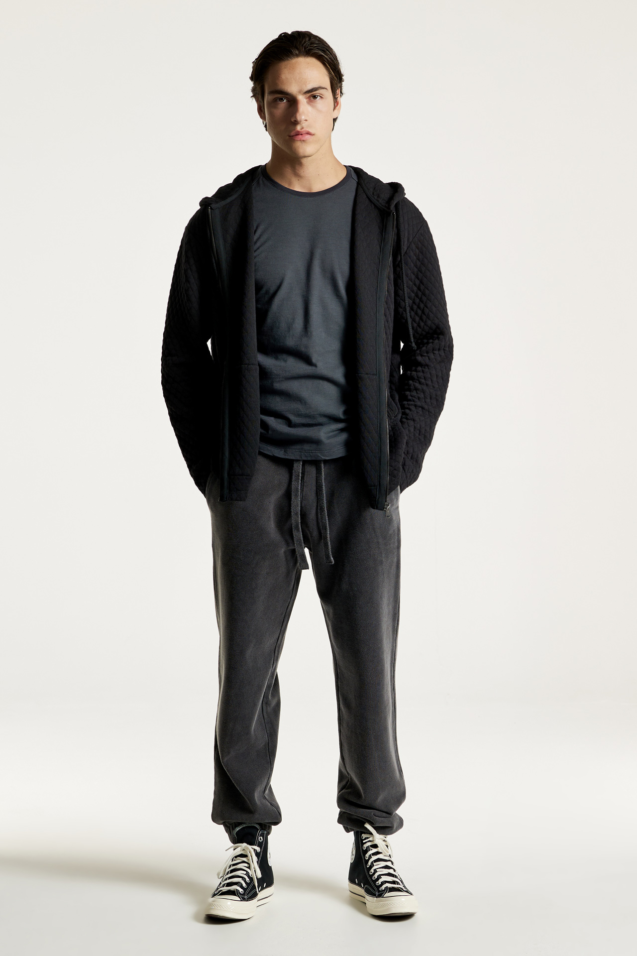 Quilted Regular Fit Full Zip