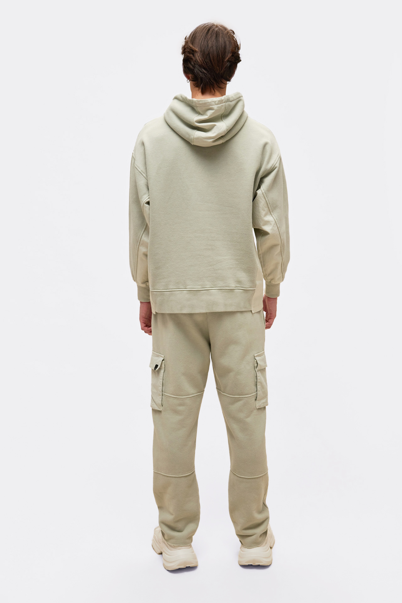 Contrast Divided Hoodie