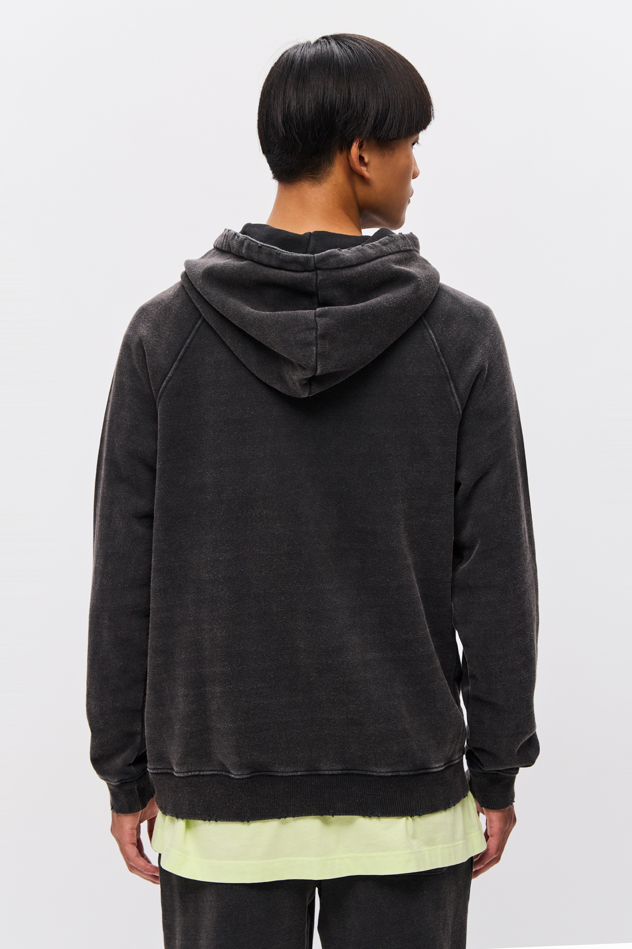 RAGLAN HOODIE WITH DESTROYS