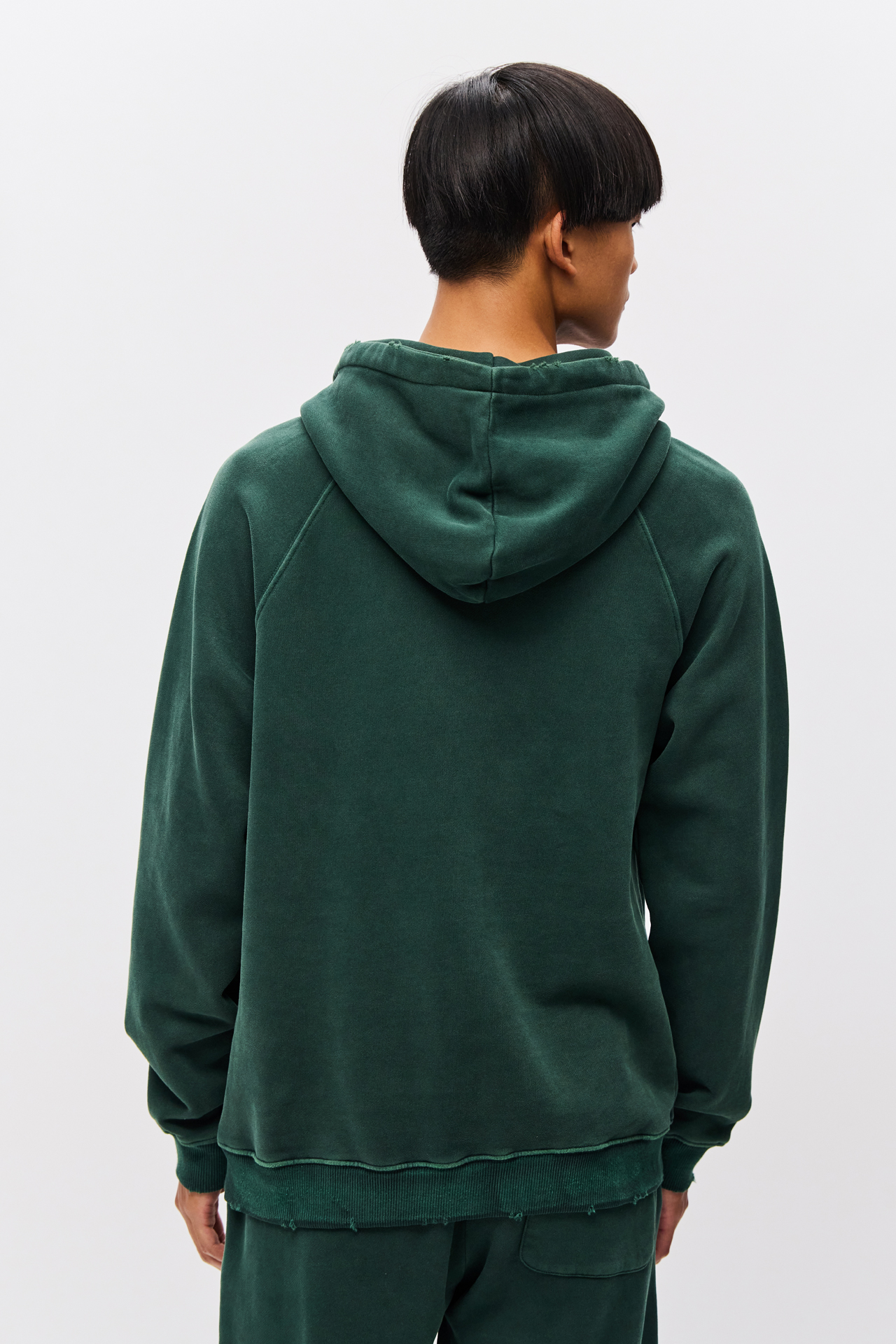RAGLAN HOODIE WITH DESTROYS