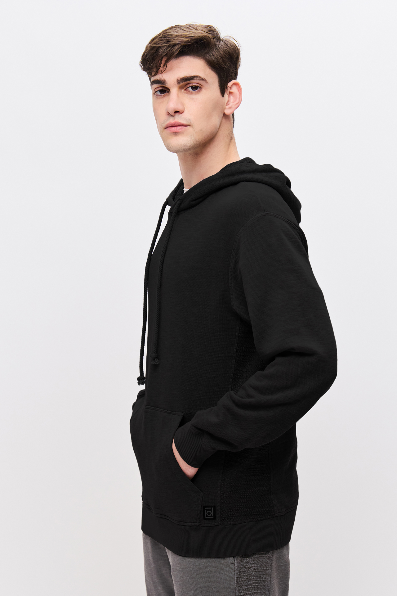 HOODIE WITH CONTRAST PANEL