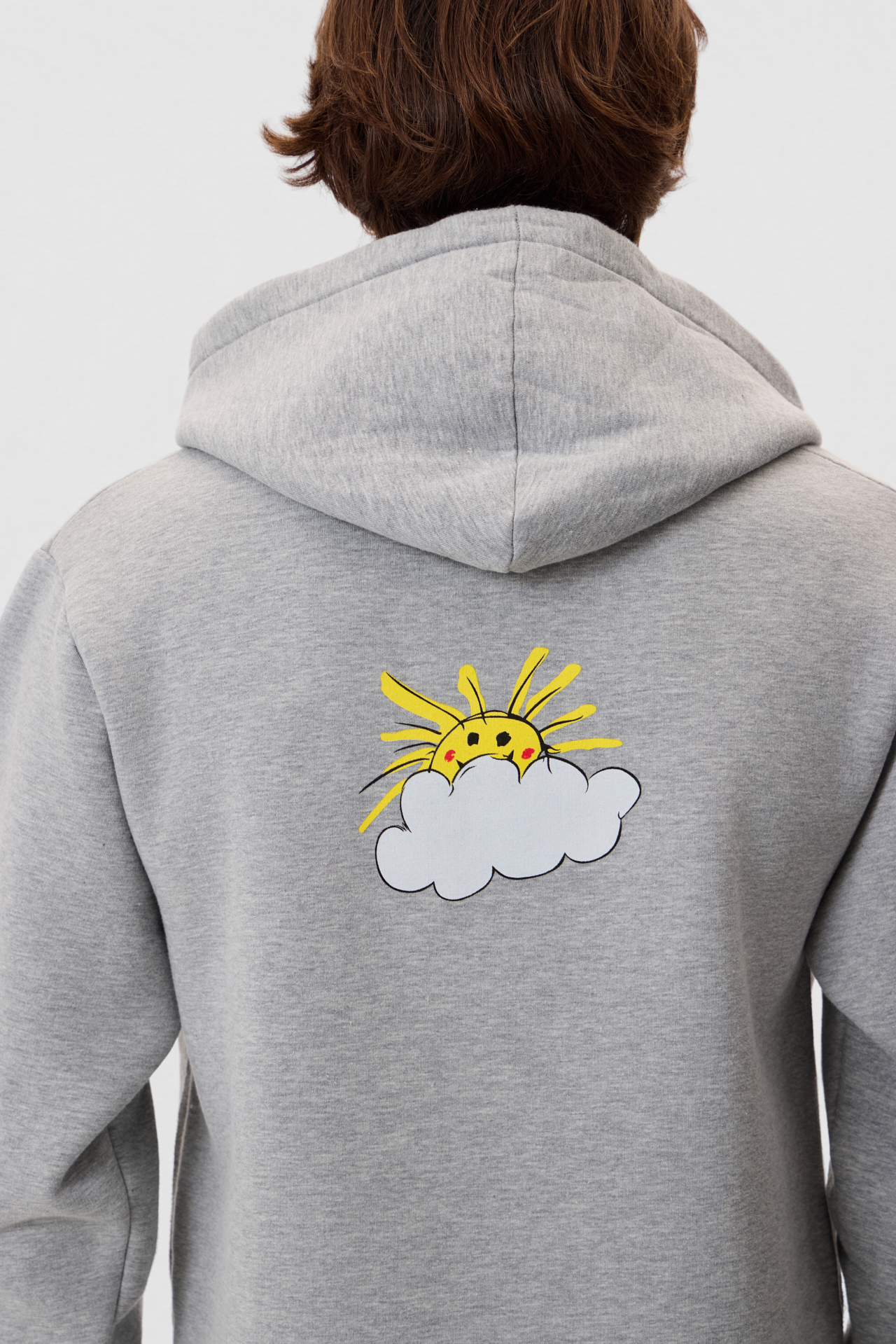 RELAXED HOODIE WITH RAW EDGE DETAIL