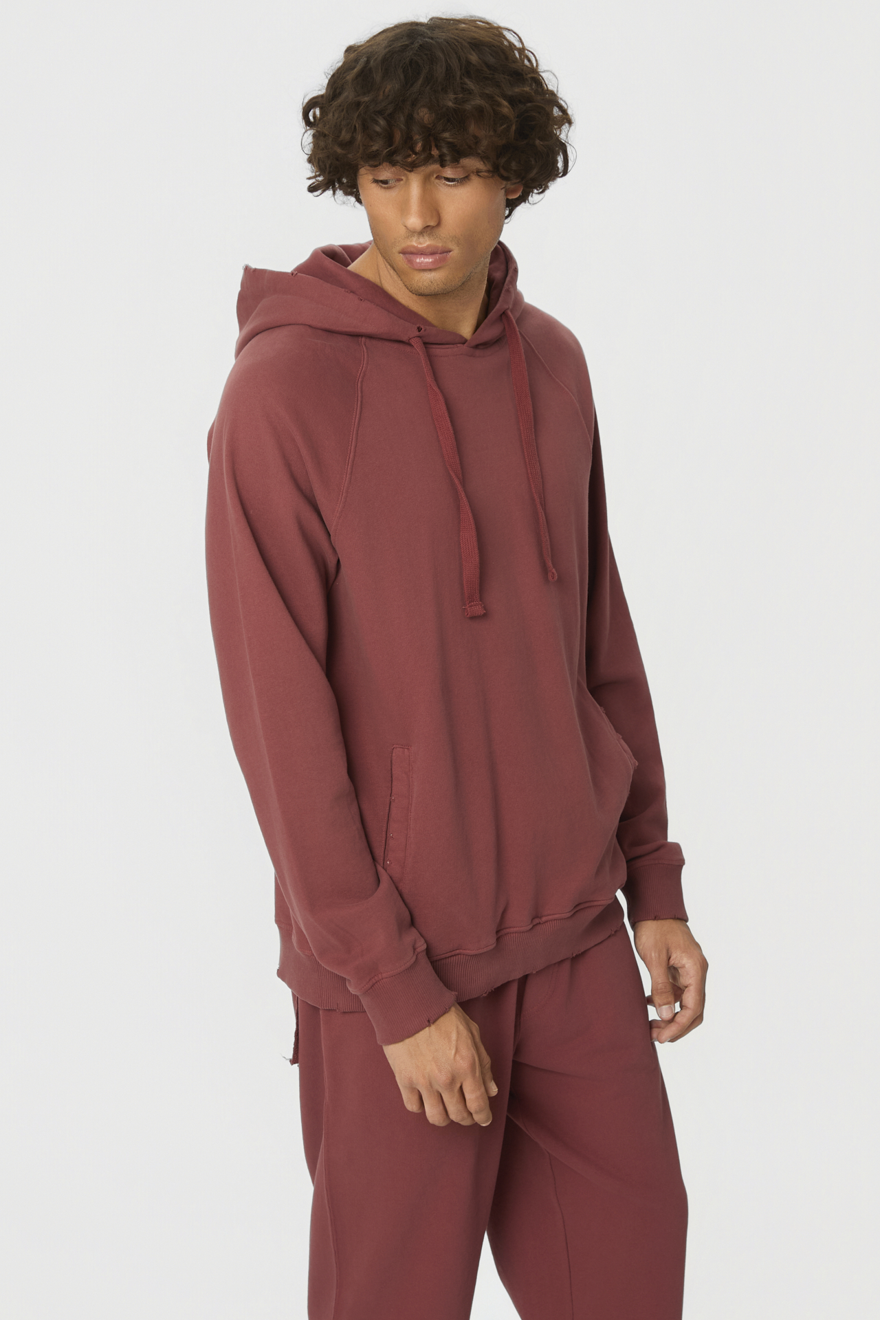 RAGLAN HOODIE WITH DESTROYS