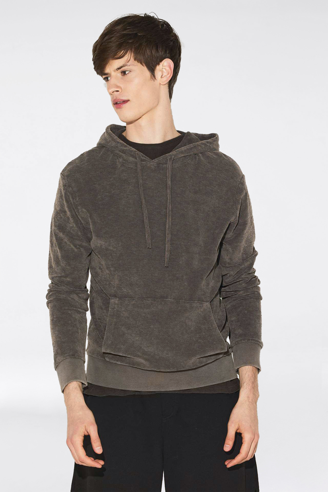(TERRY) TOWEL RIB DETAIL (ACID) HOODIE