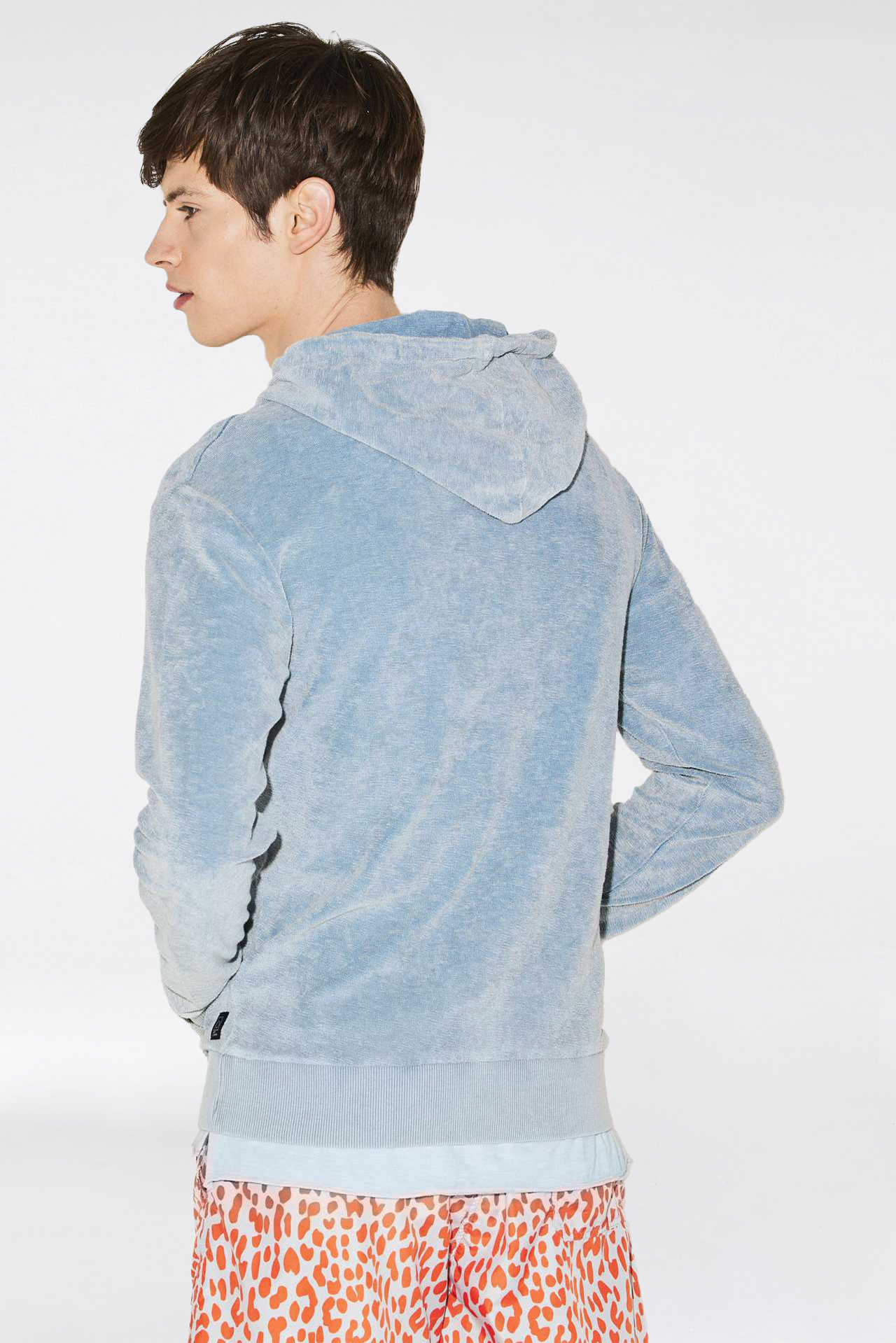 Terry Towel Rib Detail Hoodie