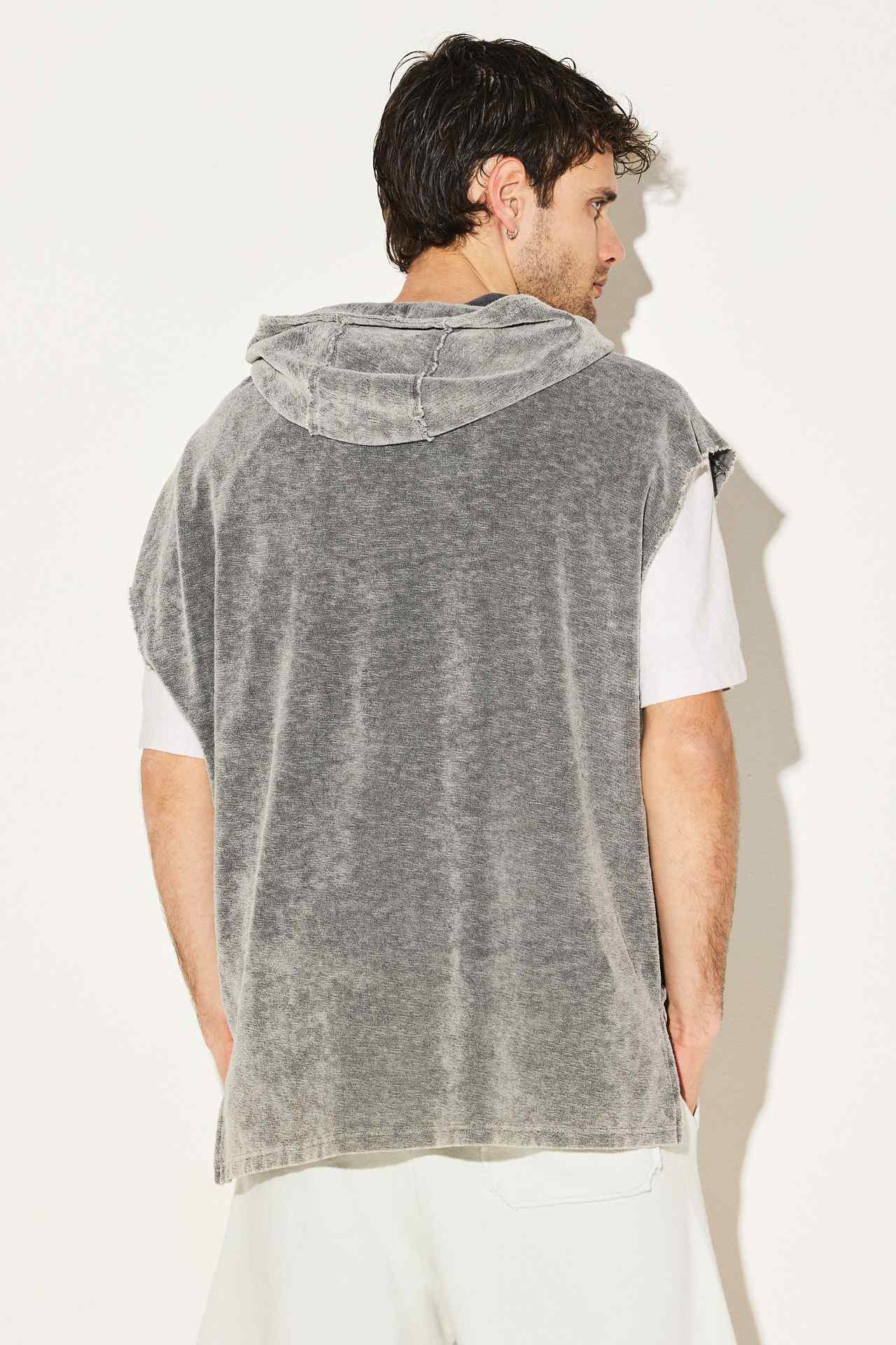 Men s Terry Towel Sleeveless Hoodie Dirty Laundry