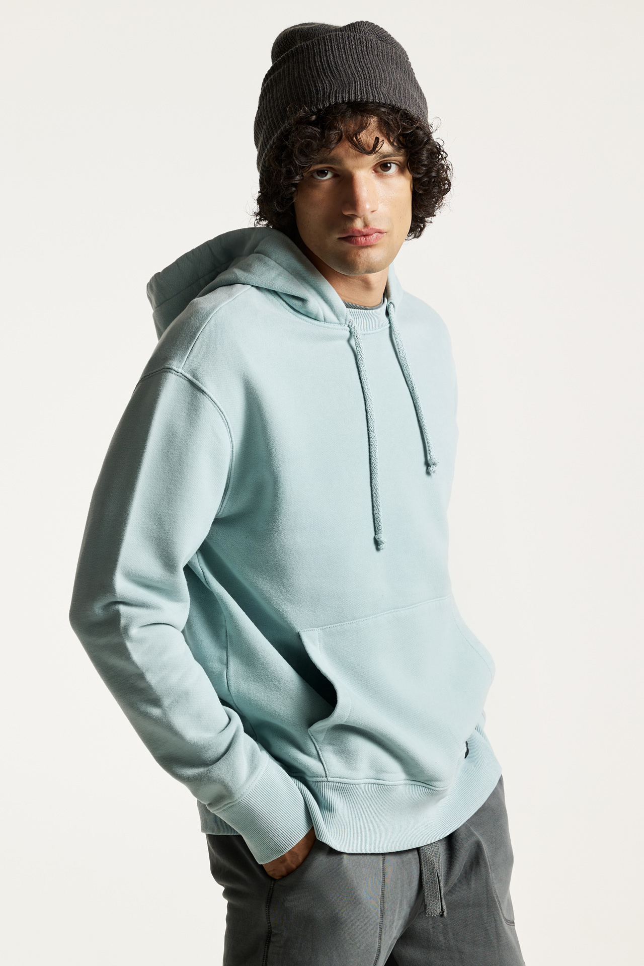 Regular Fit With Neck Detail Hoodie