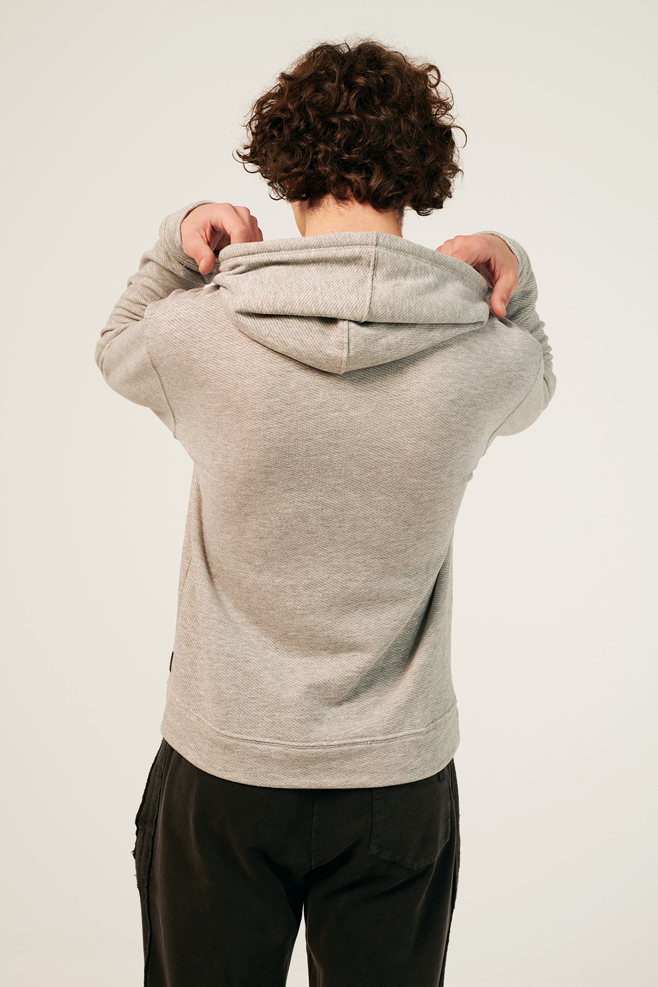 DIAGONAL MELANGE HOODIE