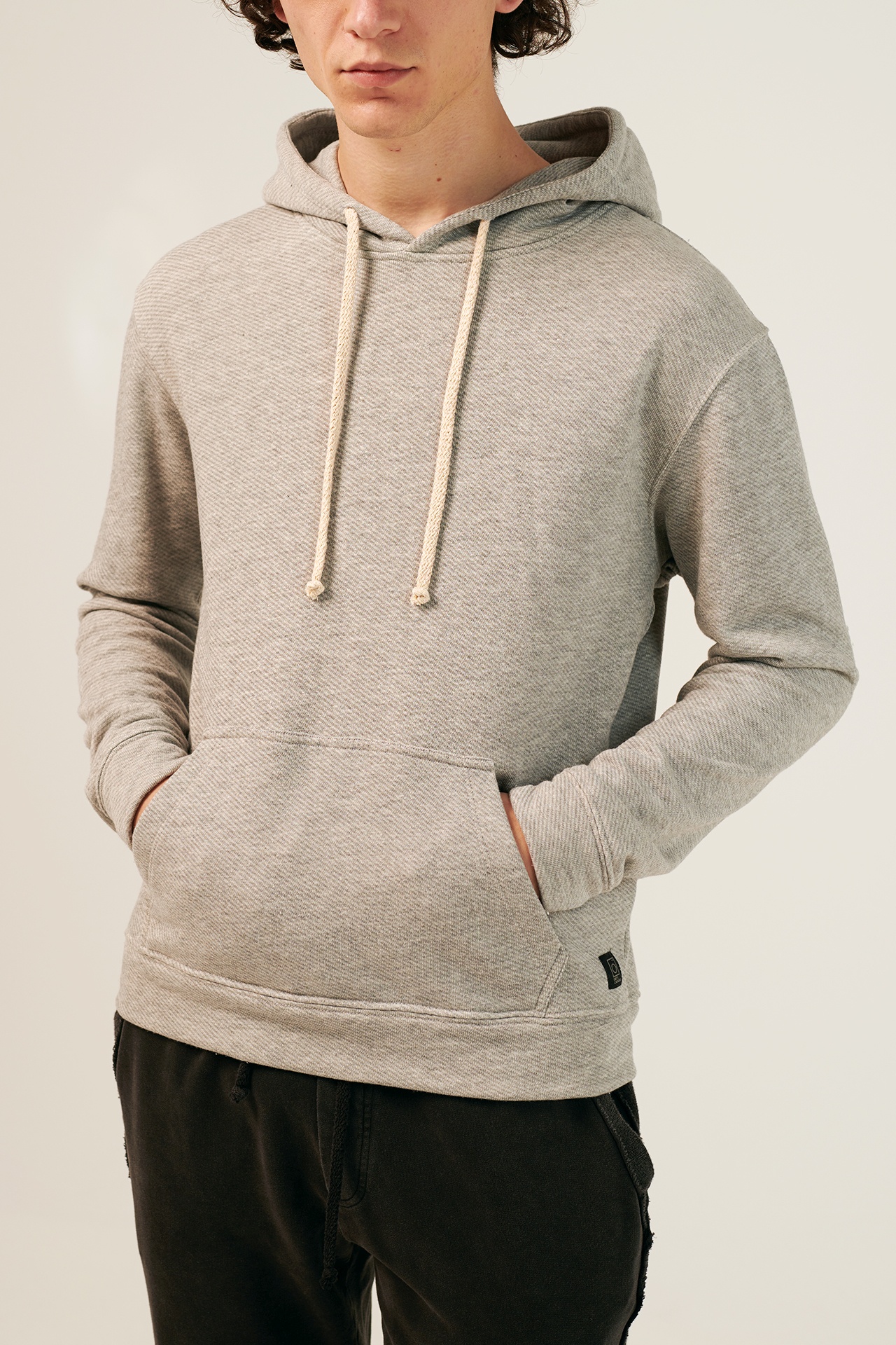 DIAGONAL MELANGE HOODIE