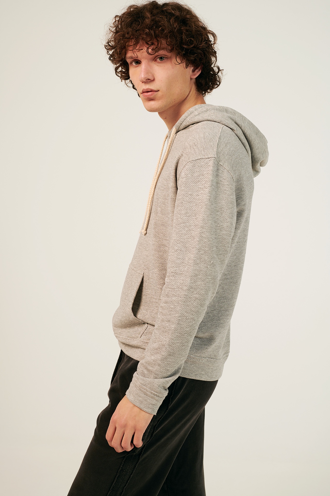 DIAGONAL MELANGE HOODIE