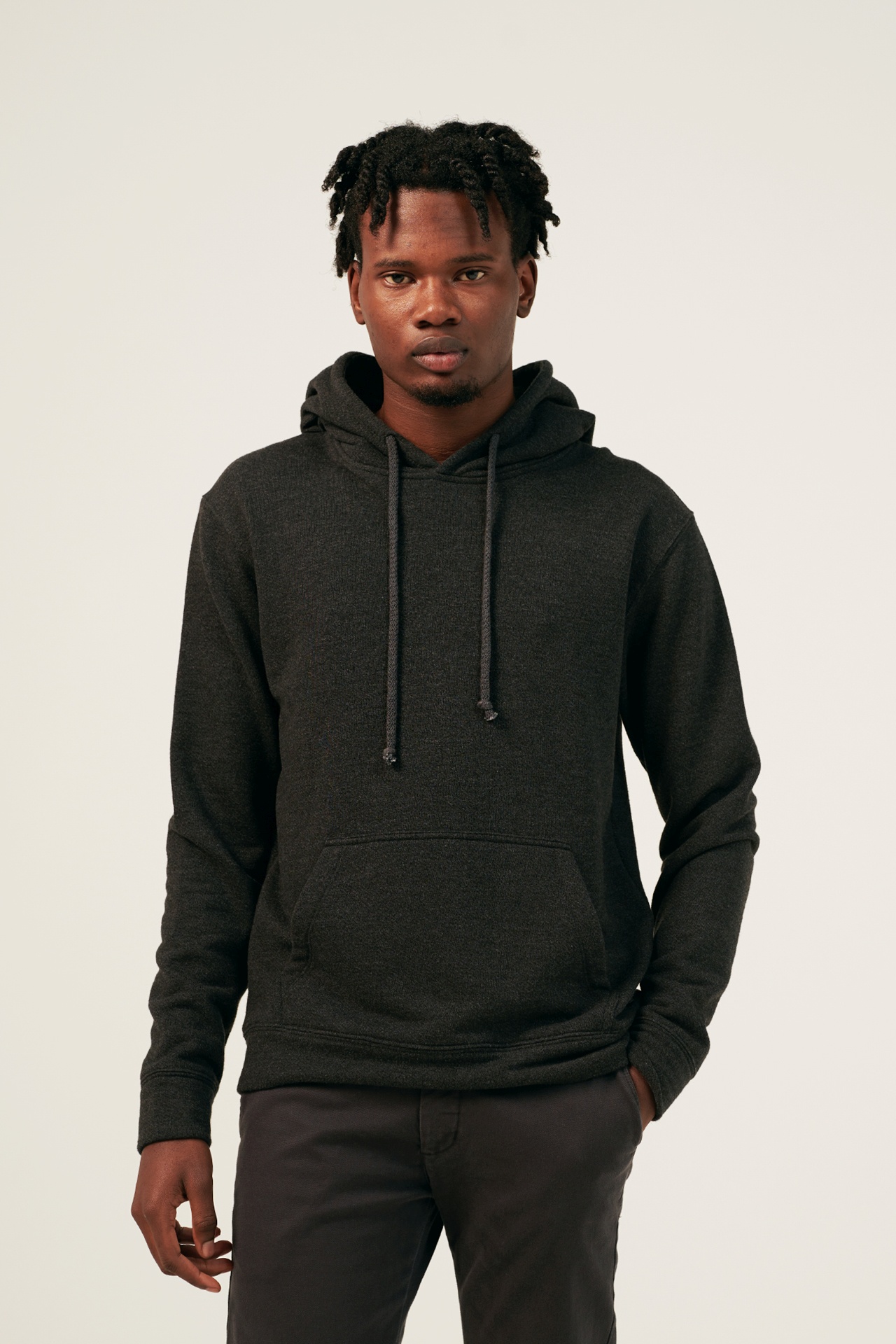 DIAGONAL MELANGE HOODIE