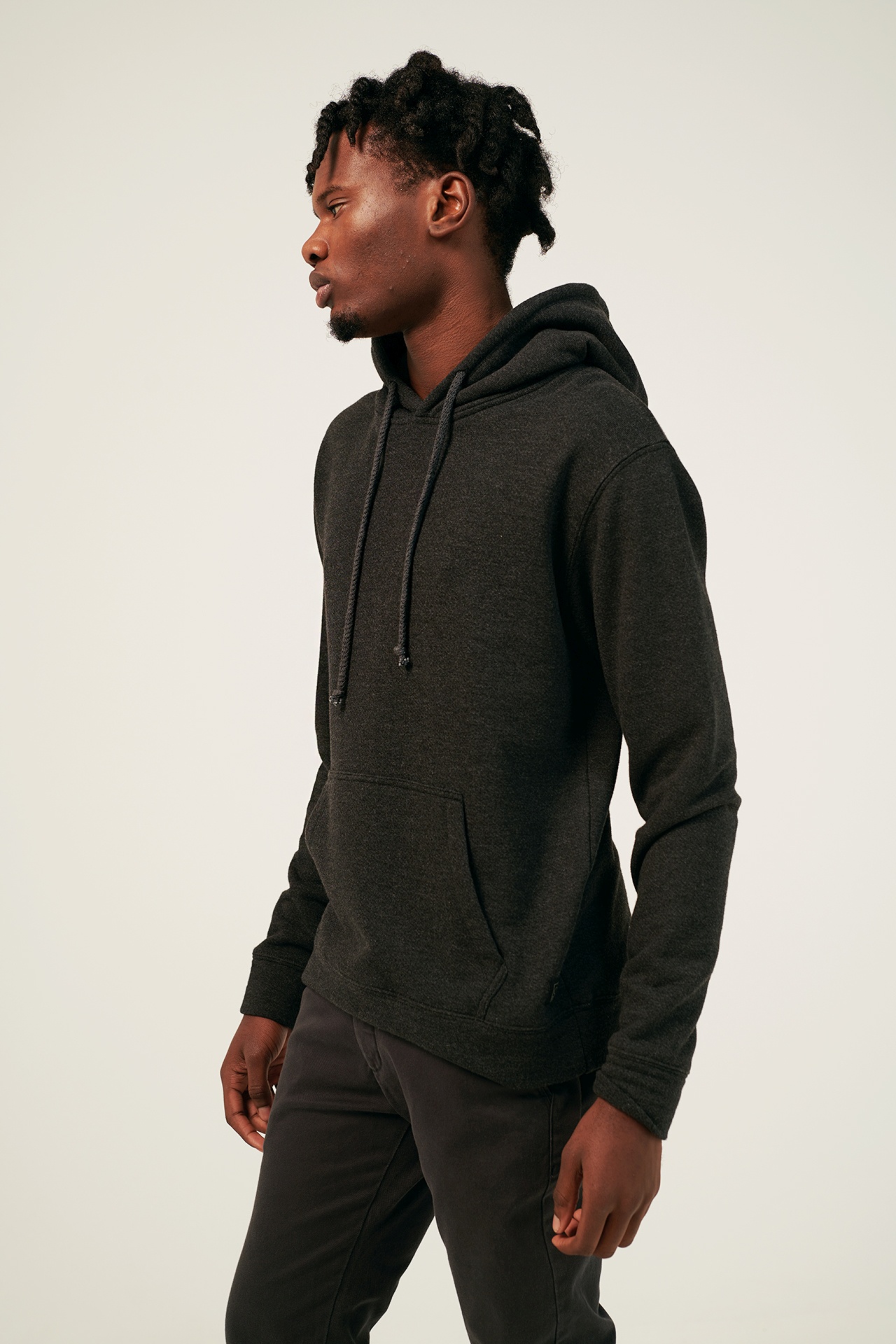DIAGONAL MELANGE HOODIE