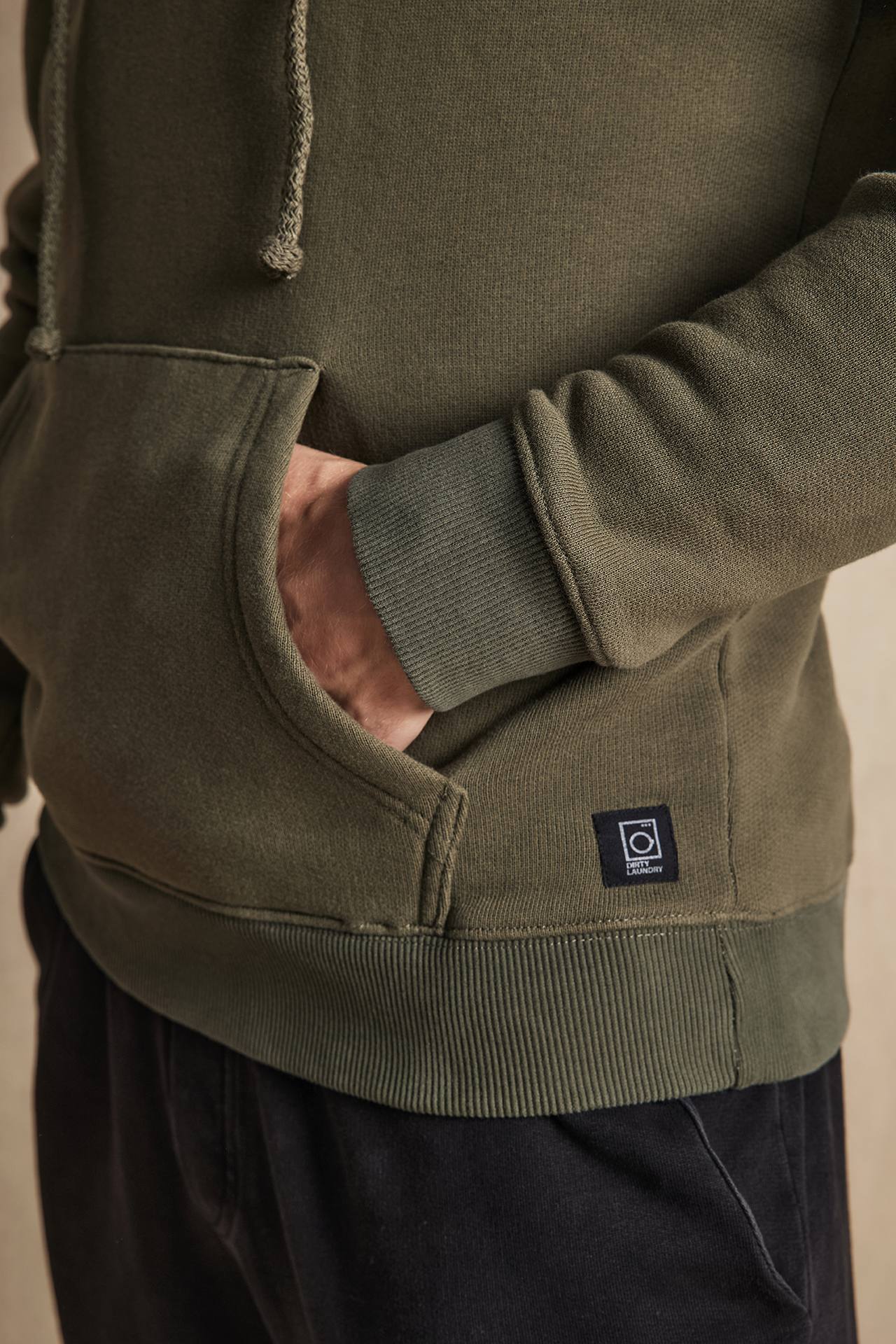 RIB TURTLENECK HOODIE