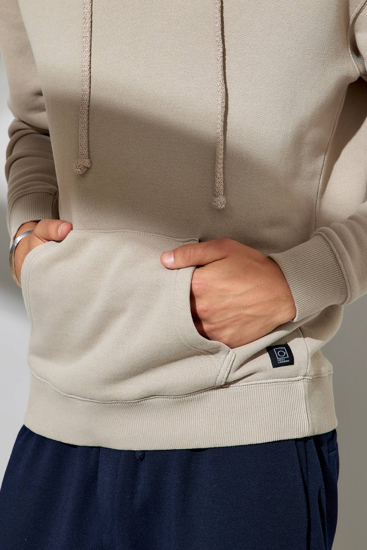 RIB TURTLENECK HOODIE