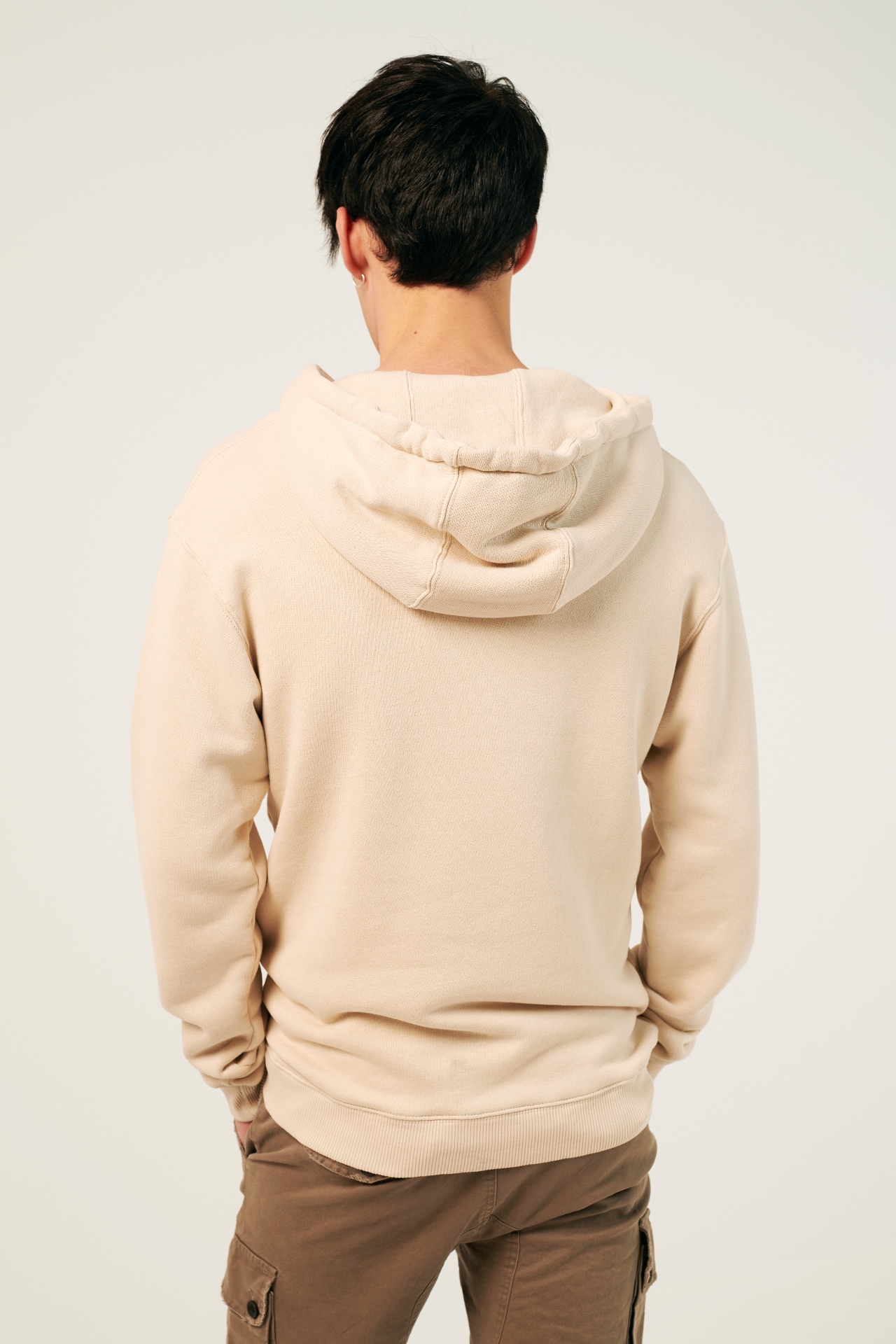 RIB TURTLENECK HOODIE