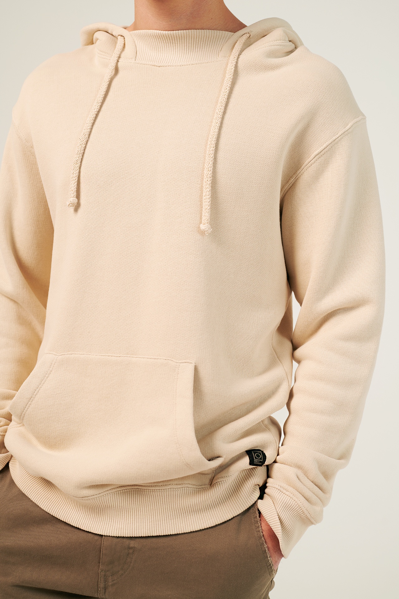RIB TURTLENECK HOODIE