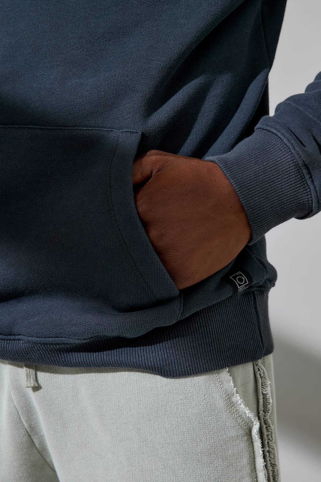 RIB TURTLENECK HOODIE