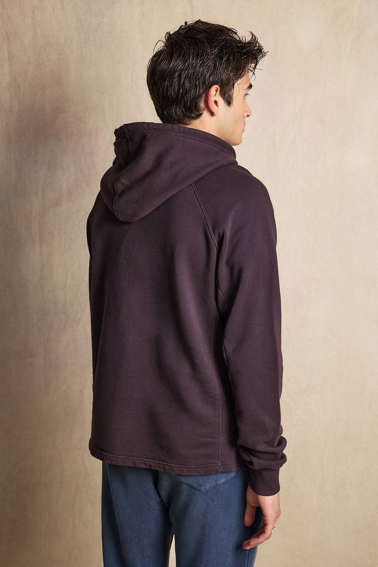 RAGLAN RIB DETAIL HOODIE