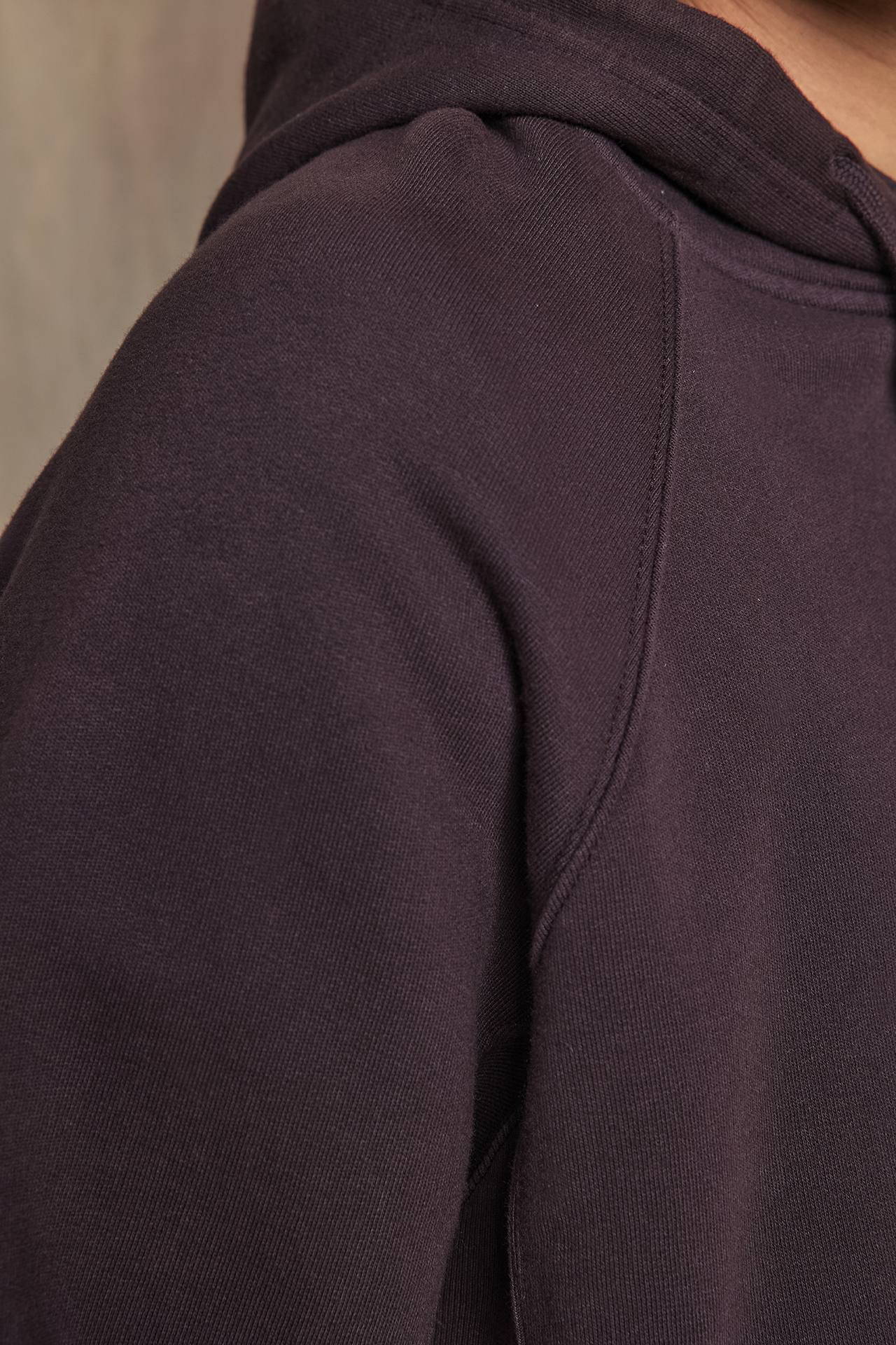 RAGLAN RIB DETAIL HOODIE