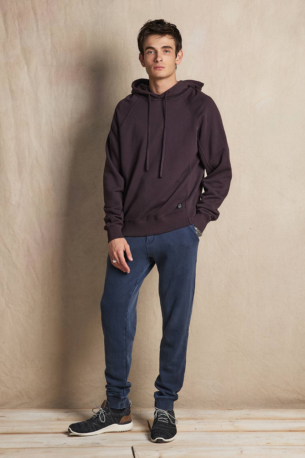 RAGLAN RIB DETAIL HOODIE