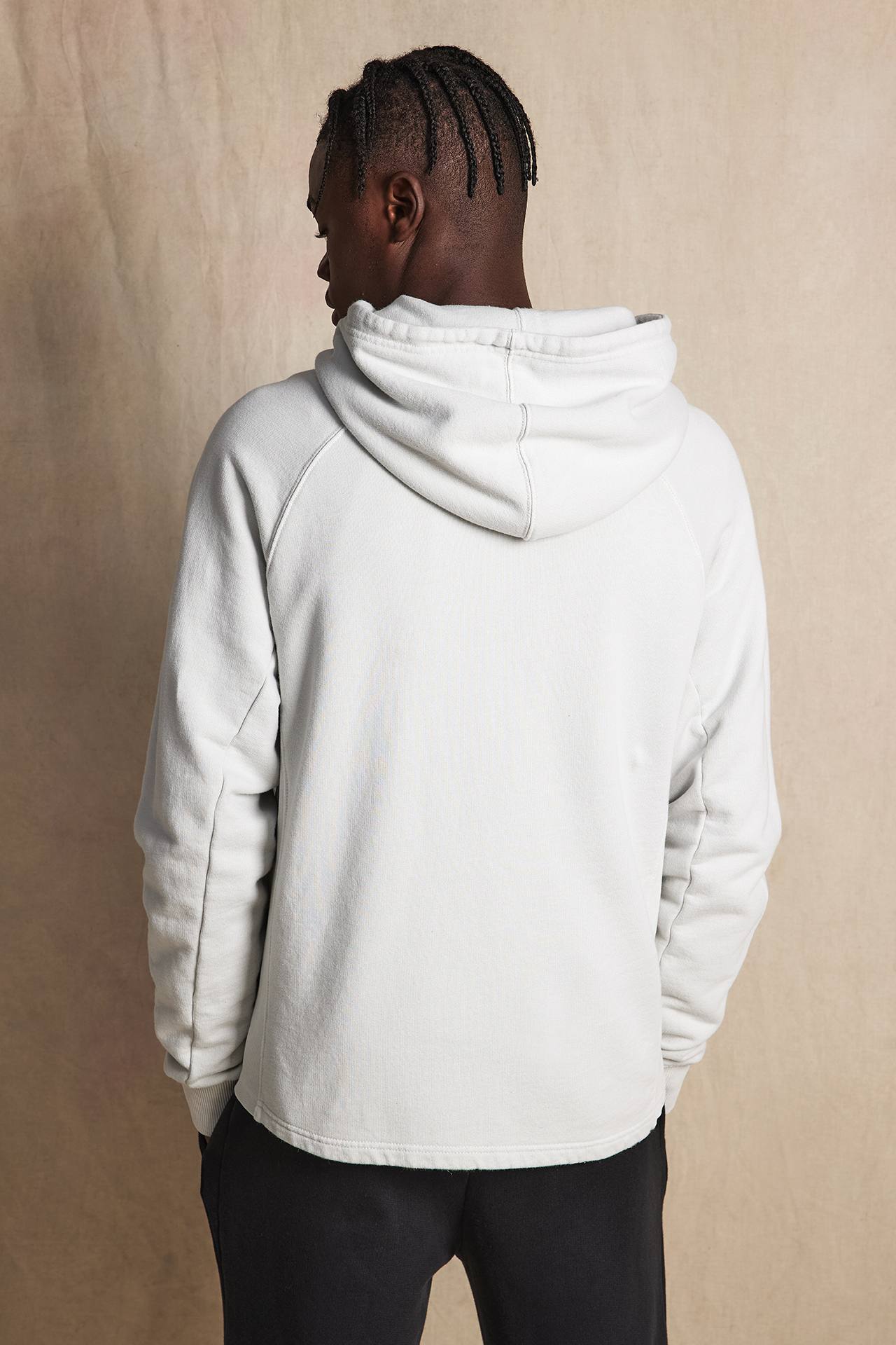 RAGLAN RIB DETAIL HOODIE