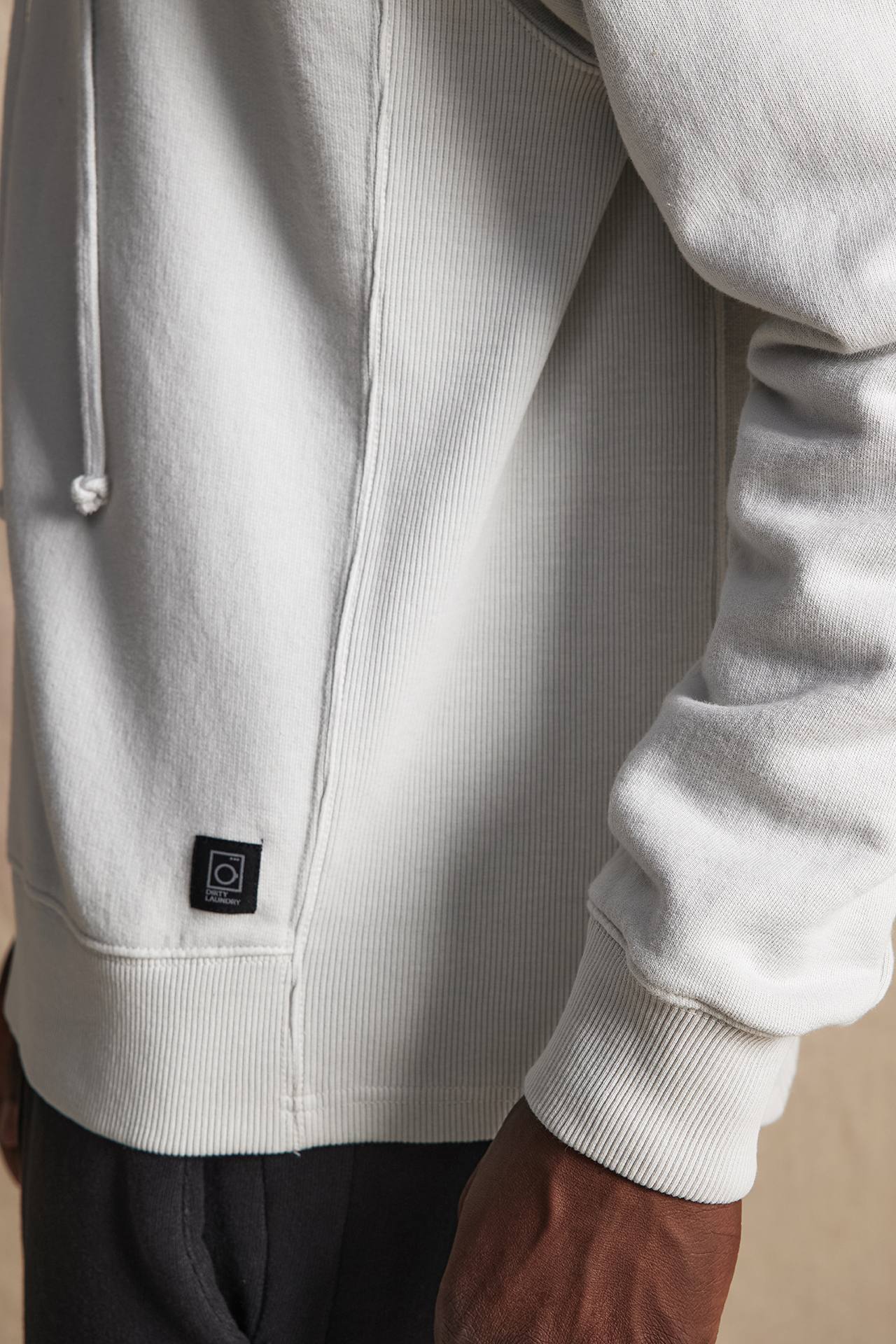 RAGLAN RIB DETAIL HOODIE