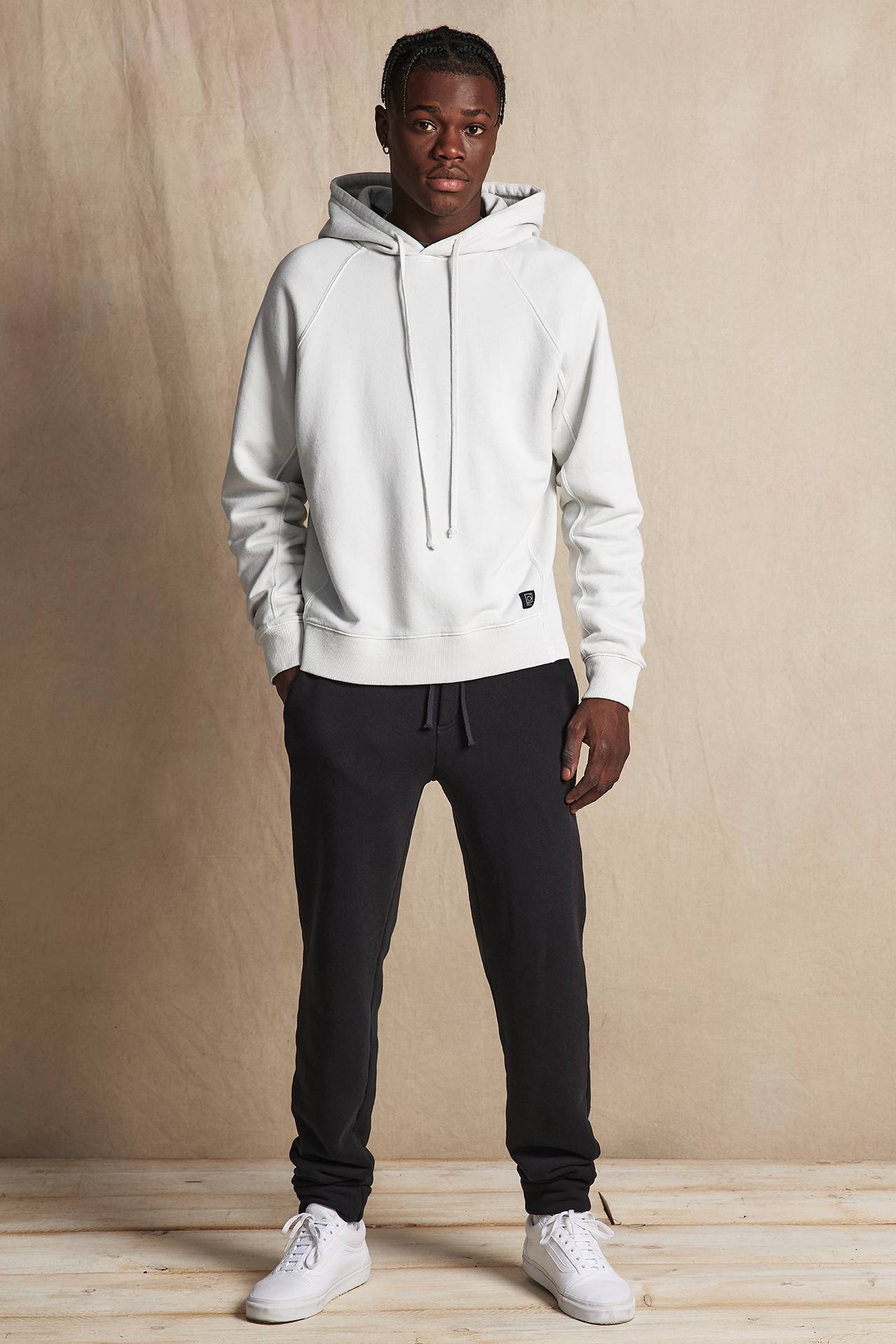 RAGLAN RIB DETAIL HOODIE