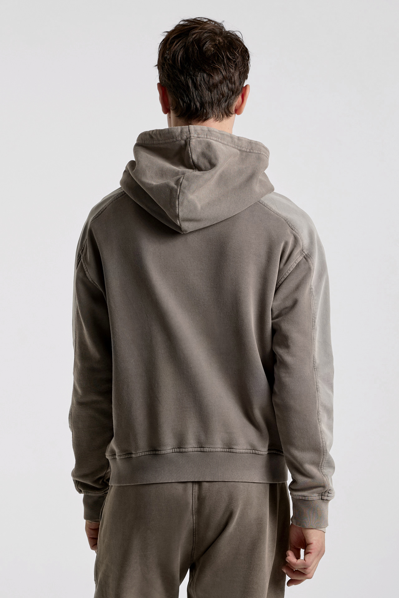 Mixed Fabric Hoodie