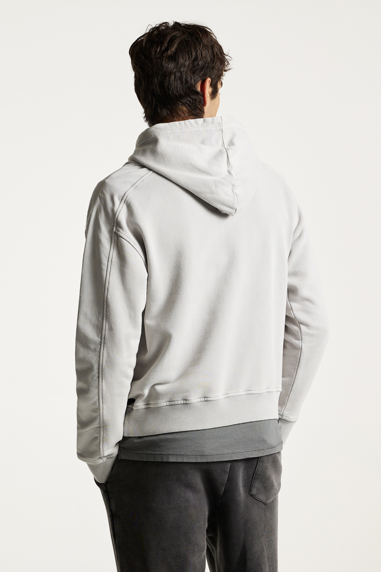 Mixed Fabric Hoodie