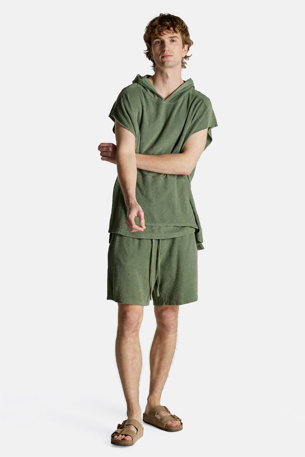 Sleeveless Terry Towel Hoodie