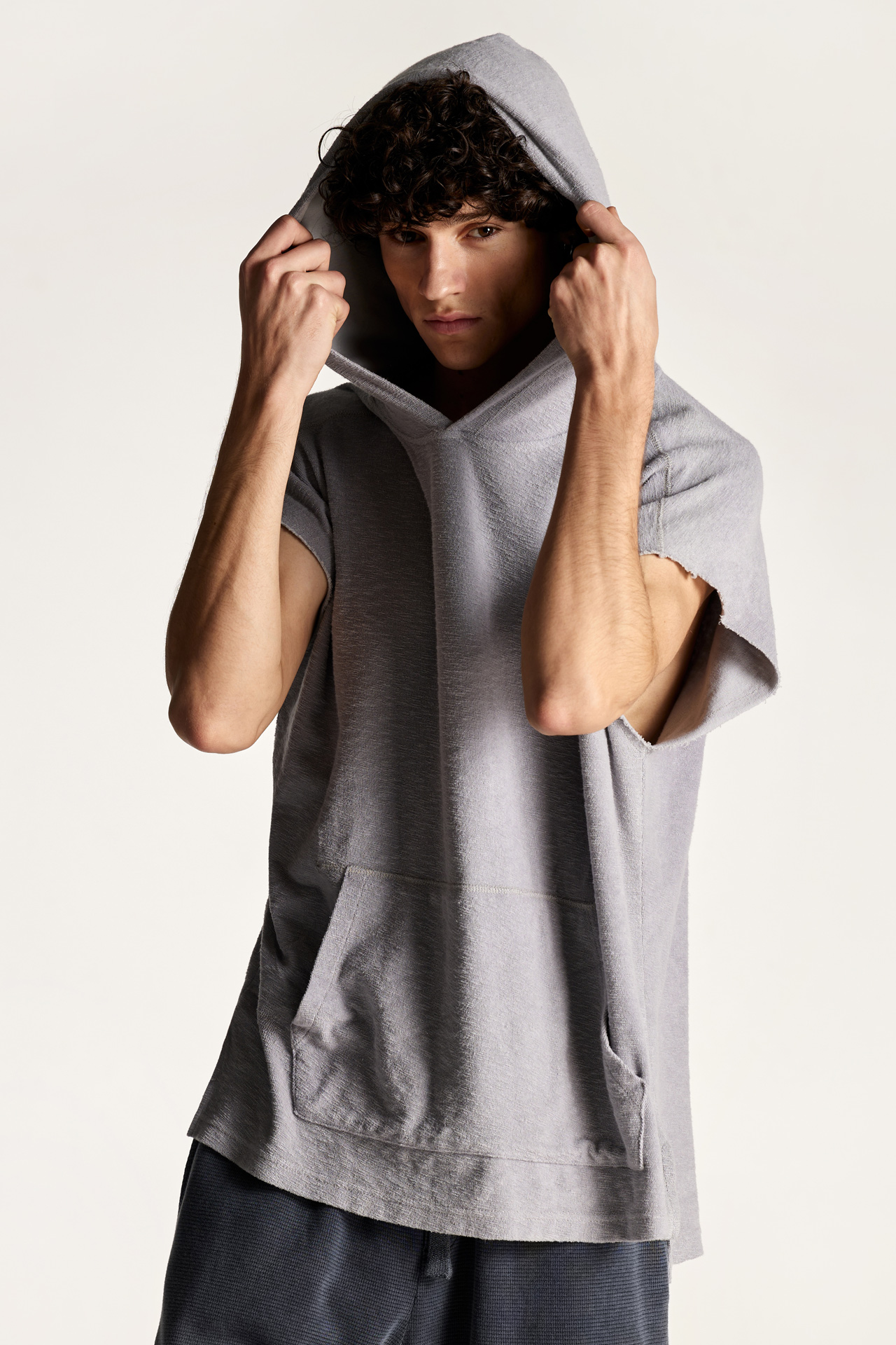 Sleeveless Terry Towel Hoodie