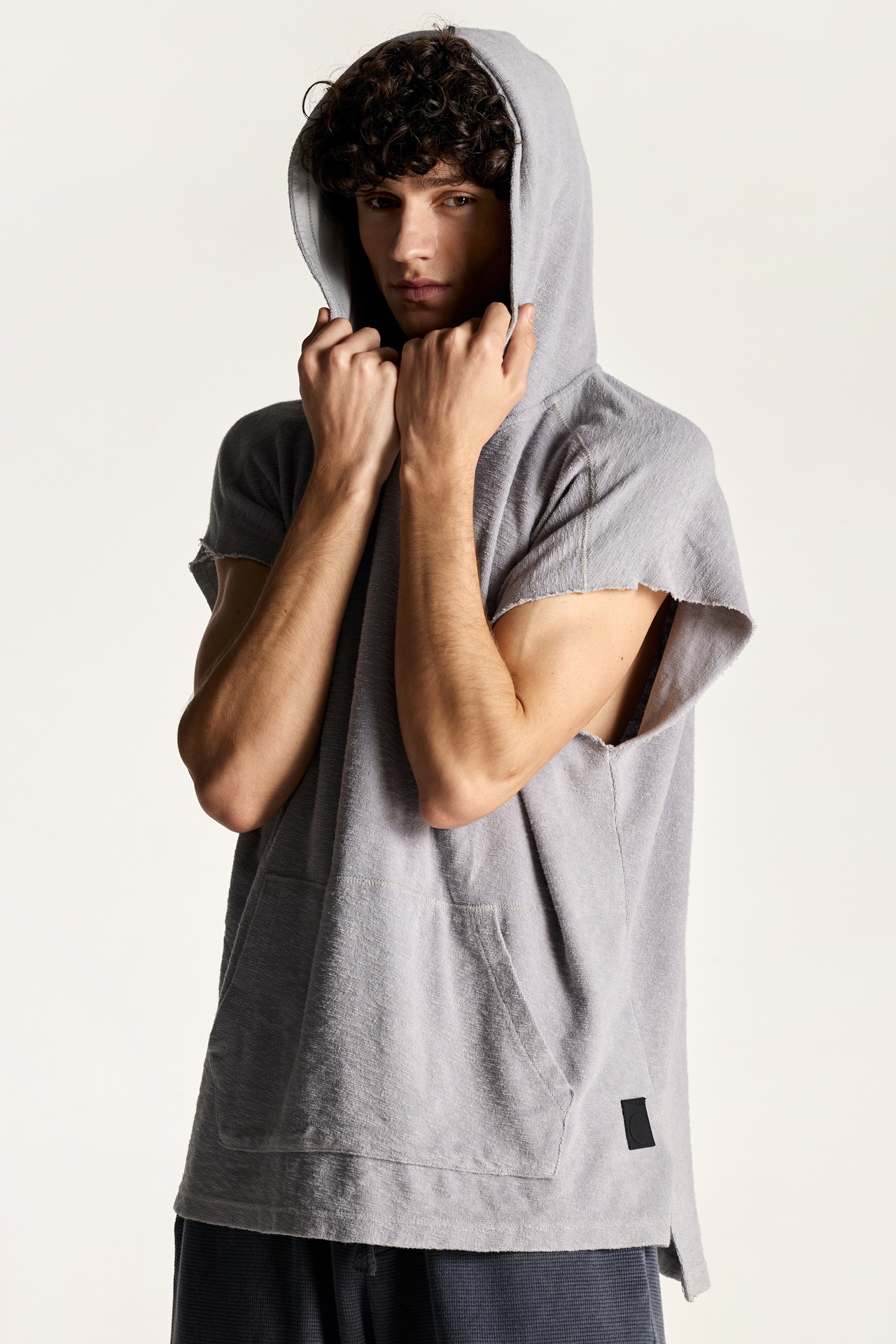 Sleeveless Terry Towel Hoodie