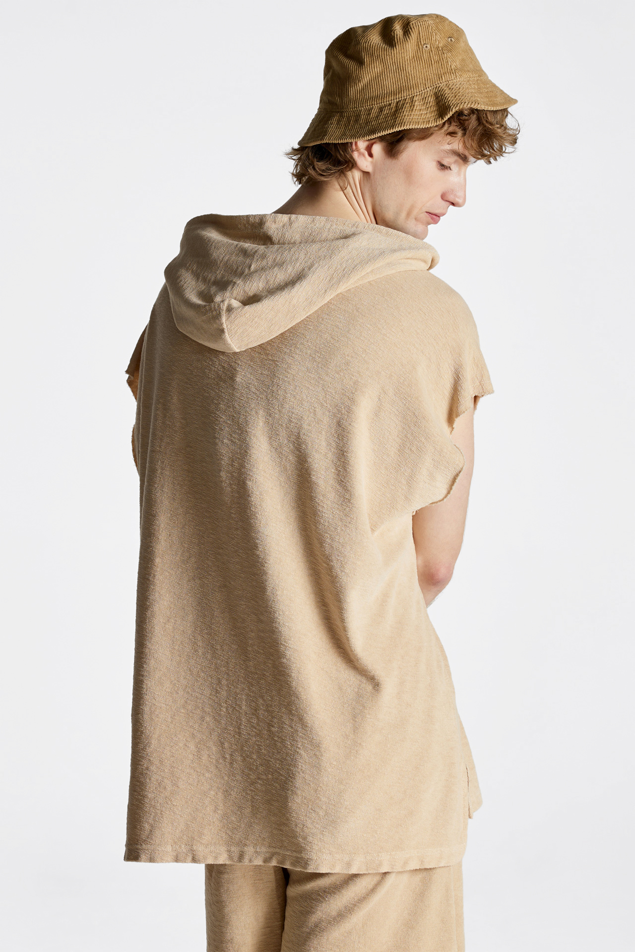 Sleeveless Terry Towel Hoodie