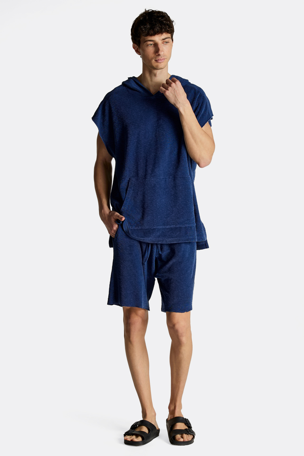 Sleeveless Terry Towel Hoodie