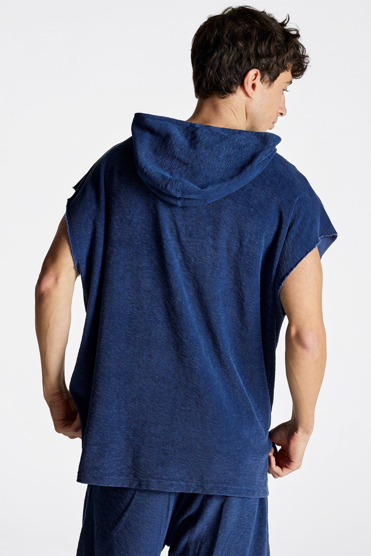 Sleeveless Terry Towel Hoodie