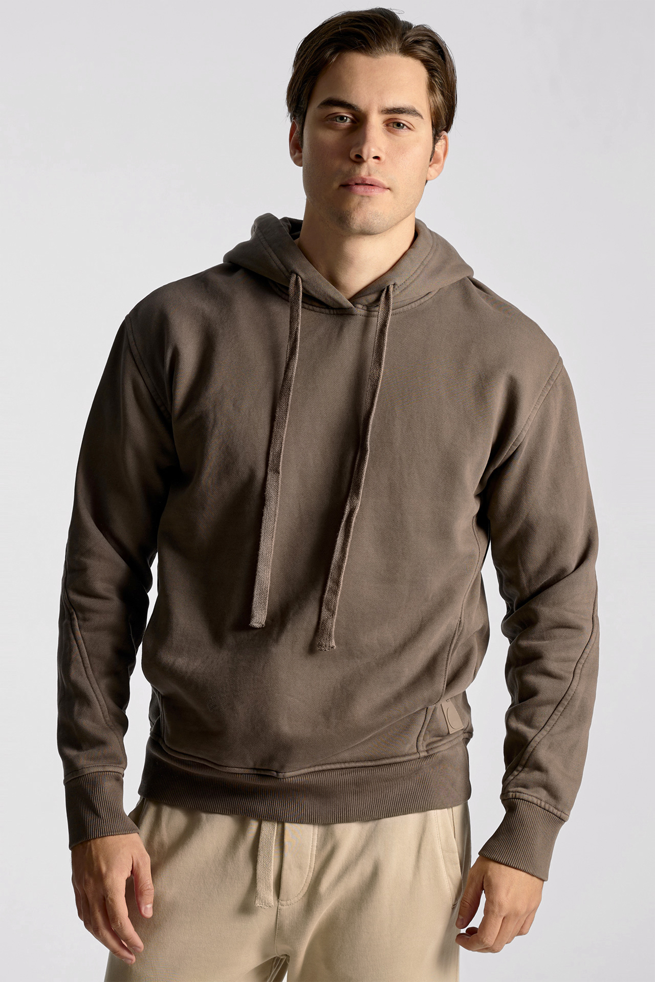 Men Dirty Laundry Divided Detailing Hoodie Black