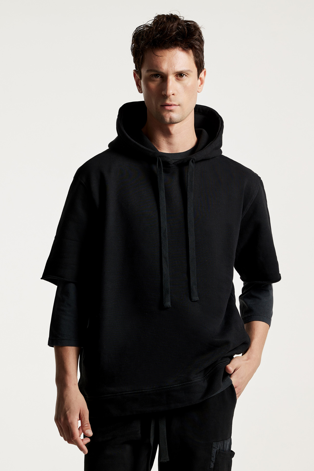 Men's Regular Fit Short Sleeve Hoodie