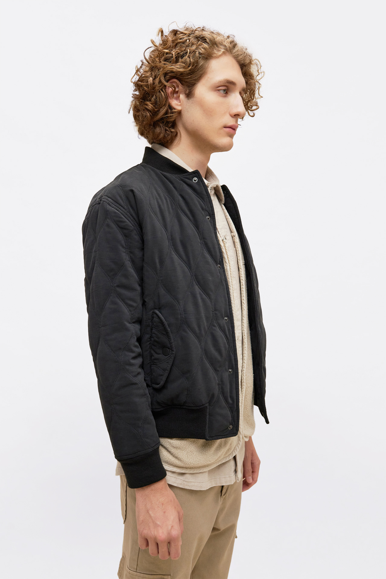 Quilted Bomber Jacket