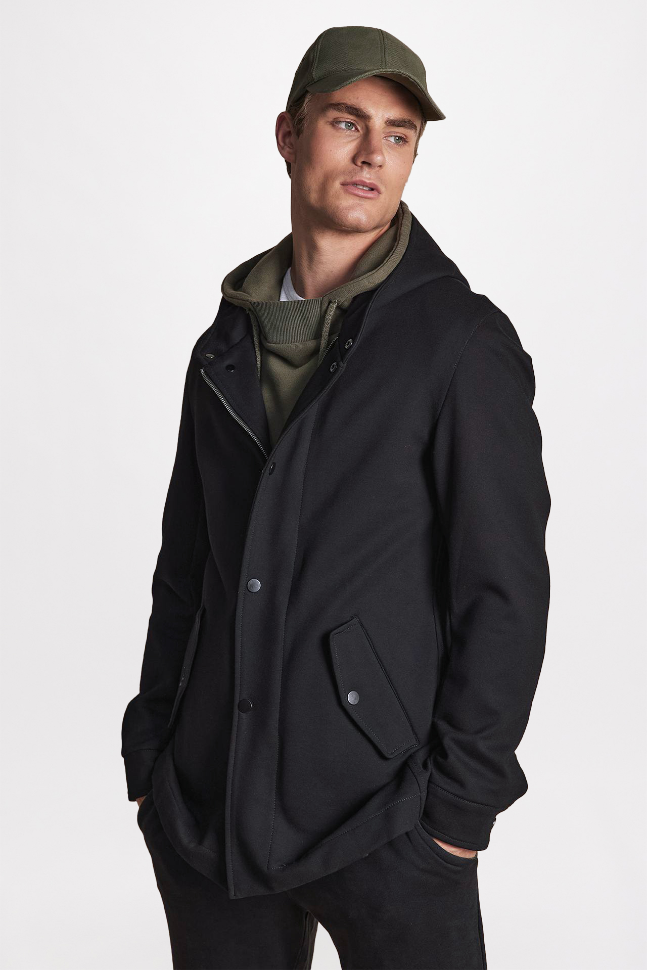 Fabric discount long parka
