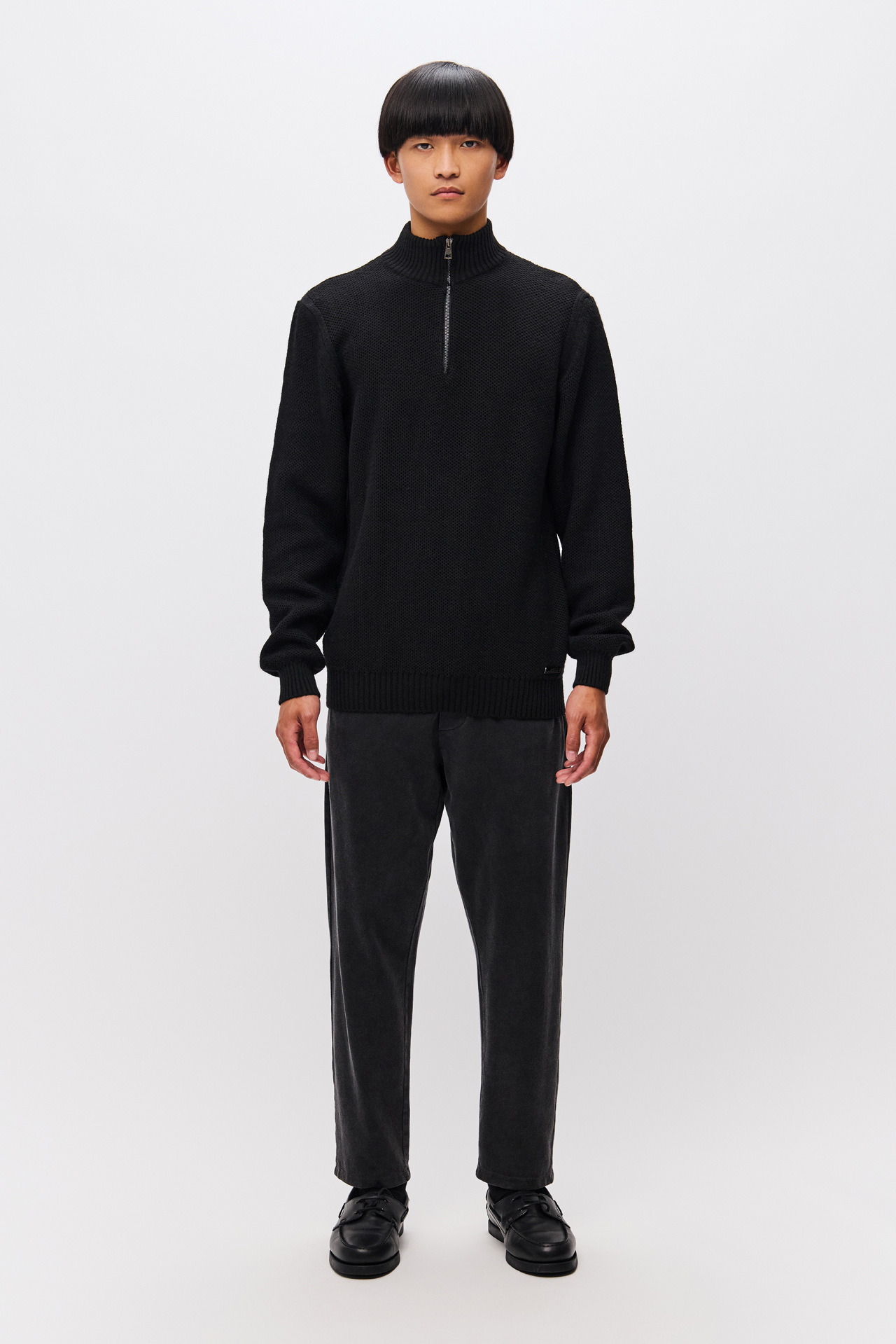RELAXED HALF-ZIP SWEATER