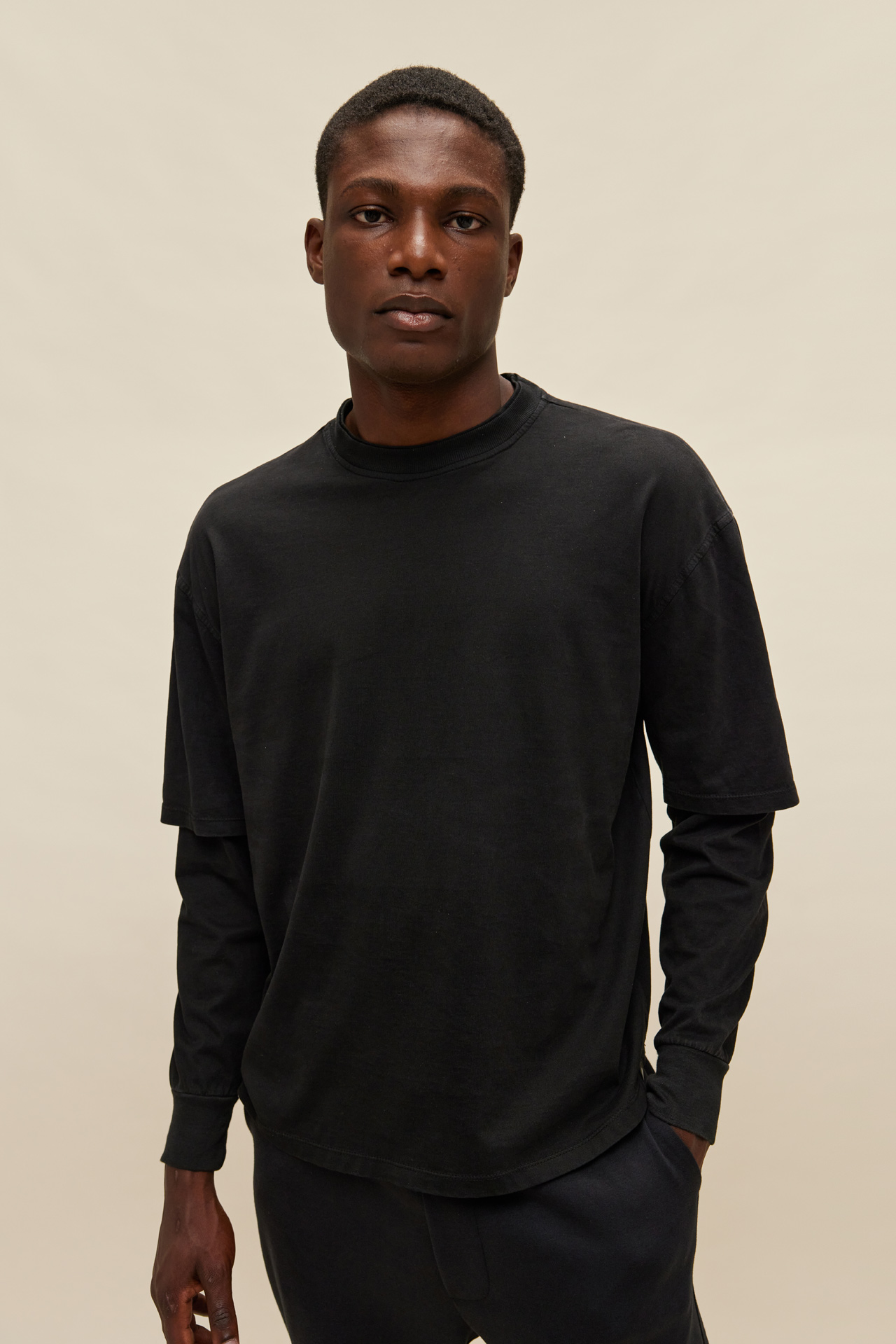 long sleeve double layer t-shirt