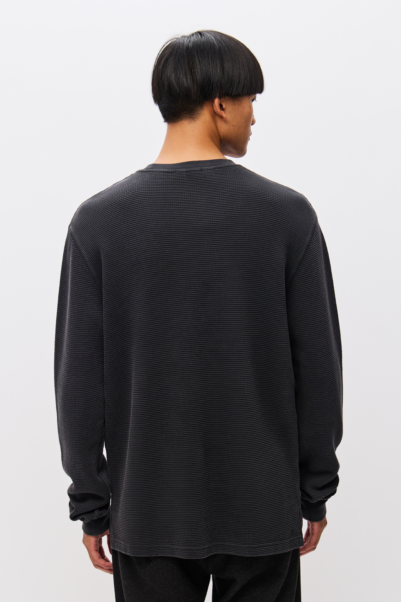 WAFFLE LONGSLEEVE WITH RIB DETAILS