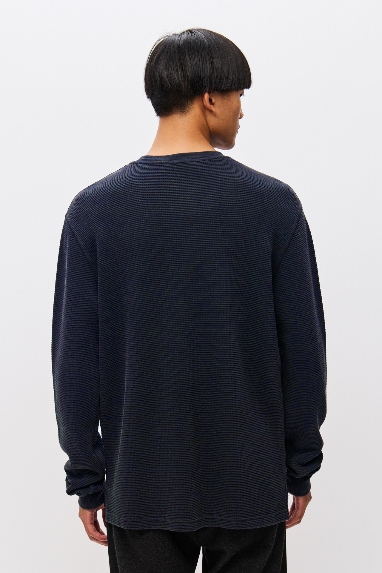 WAFFLE LONGSLEEVE WITH RIB DETAILS